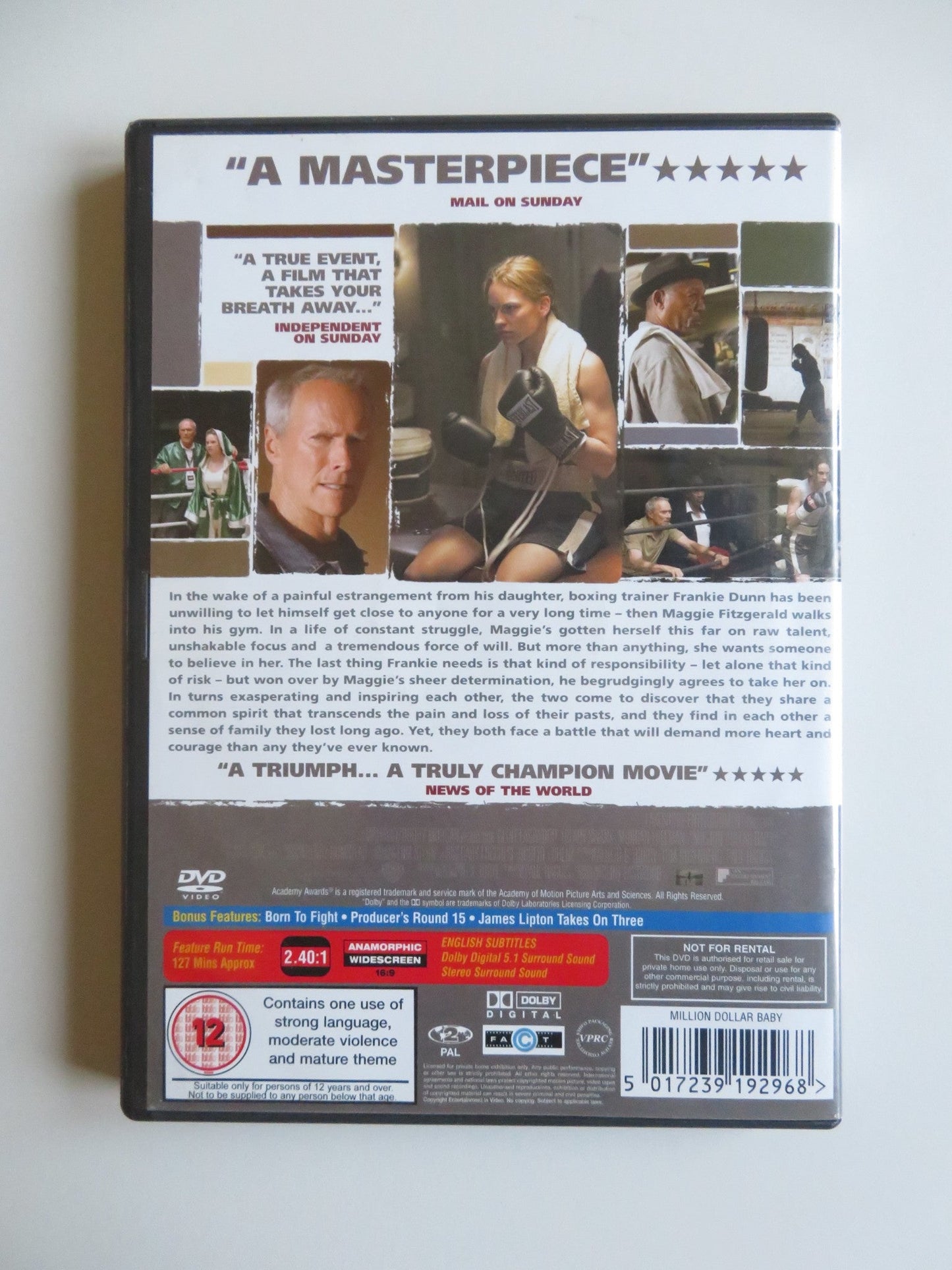 MILLION DOLLAR BABY (DVD) CLINT EASTWOOD HILARY SWANK 2004 REGION 2 Movie posters