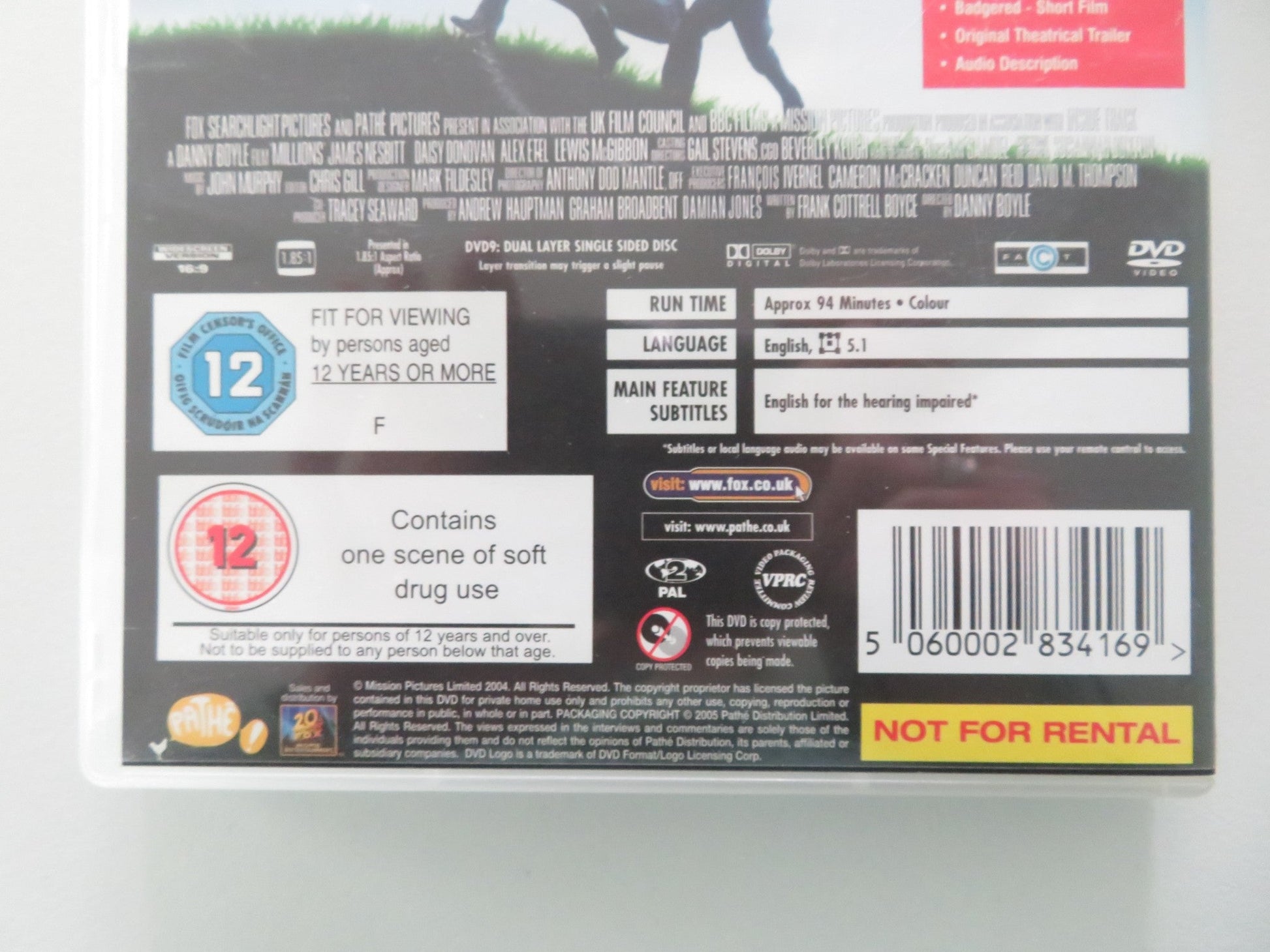 Millions (DVD) Alex Etel James Nesbitt Daisy Donovan 2004 Region 2 Movie posters