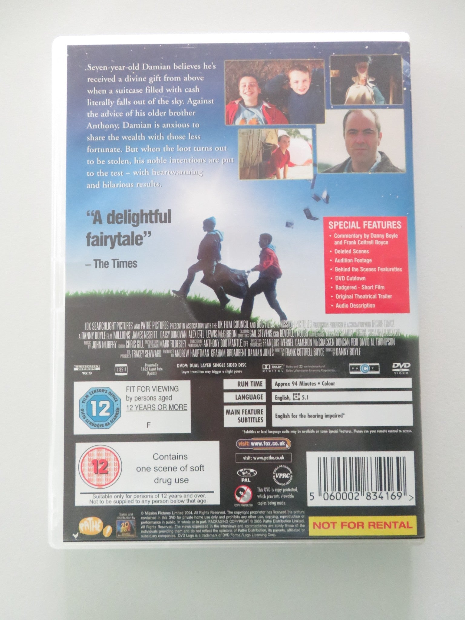 Millions (DVD) Alex Etel James Nesbitt Daisy Donovan 2004 Region 2 Movie posters