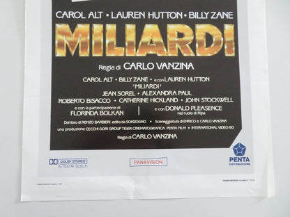 Millions Italian Locandina Poster Billy Zane Lauren Hutton 1991 Movie posters