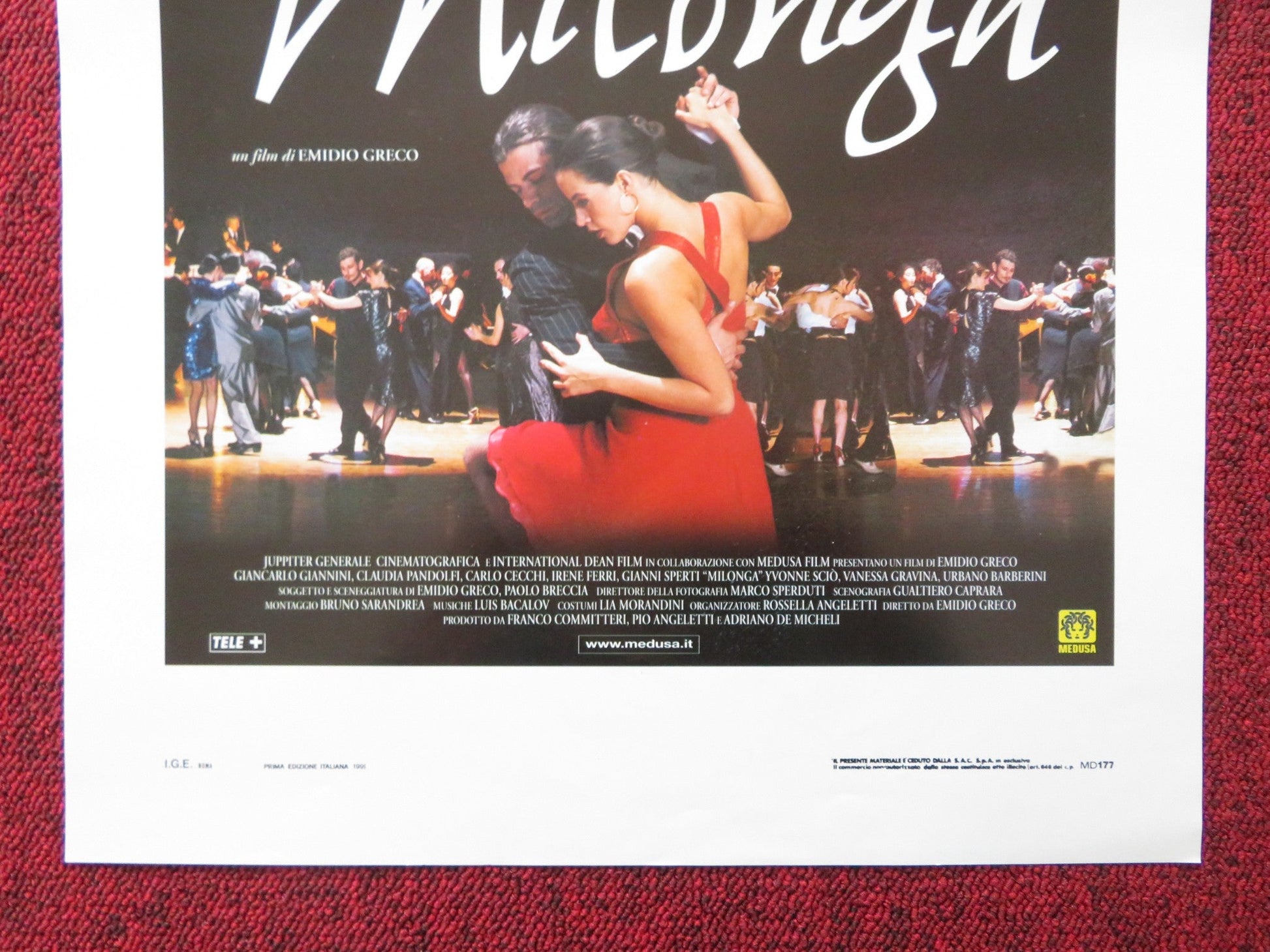 MILONGA ITALIAN LOCANDINA POSTER GIANCARLO GIANNINI CLAUDIA PANDOLFI 1999 Rendezvous Cinema Movie posters
