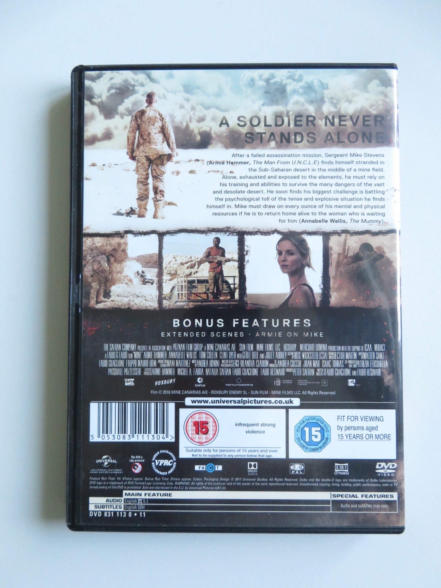 MINE (DVD) ARMIE HAMMER ANNABELE WALLIS 2016 REGION 2, 4 - Rendezvous Cinema