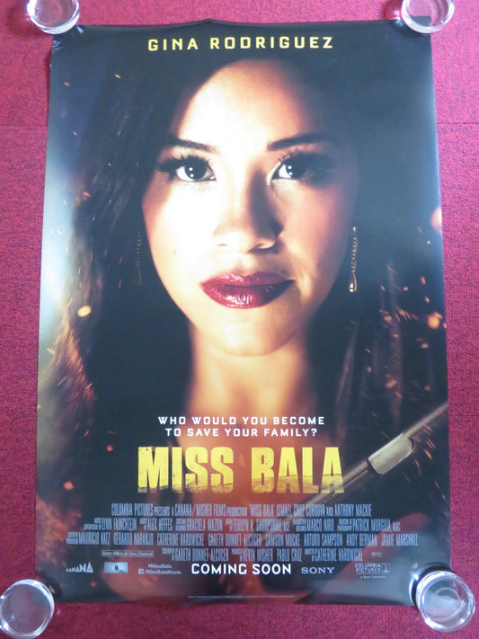 MISS BALA US ONE SHEET ROLLED POSTER GINA RODRIGUEZ THOMAS DEKKER 2019 Rendezvous Cinema Movie posters