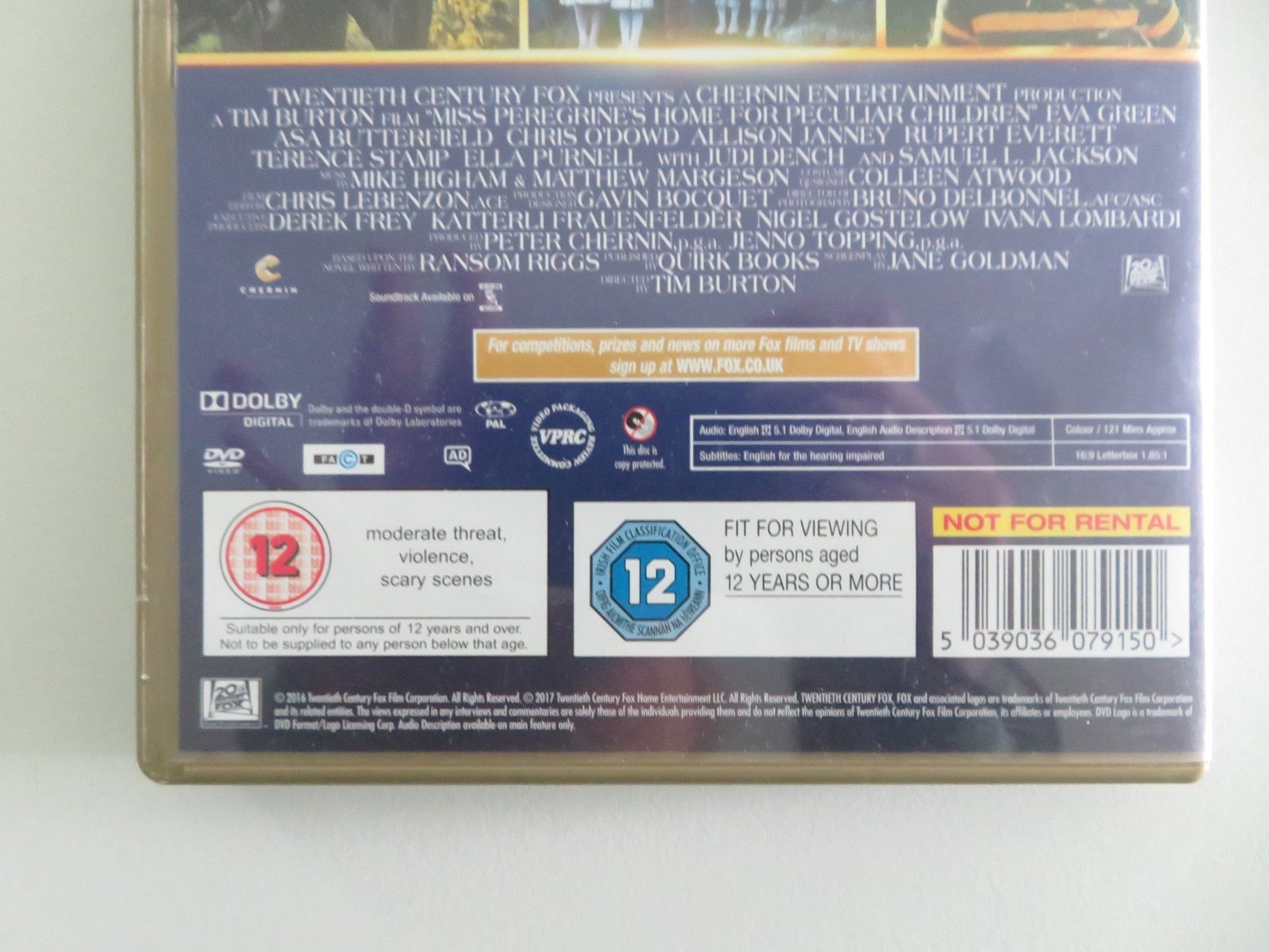 Miss Peregrine's Home For Peculiar Children (DVD) Eva Green 2016 Region 2 Movie posters