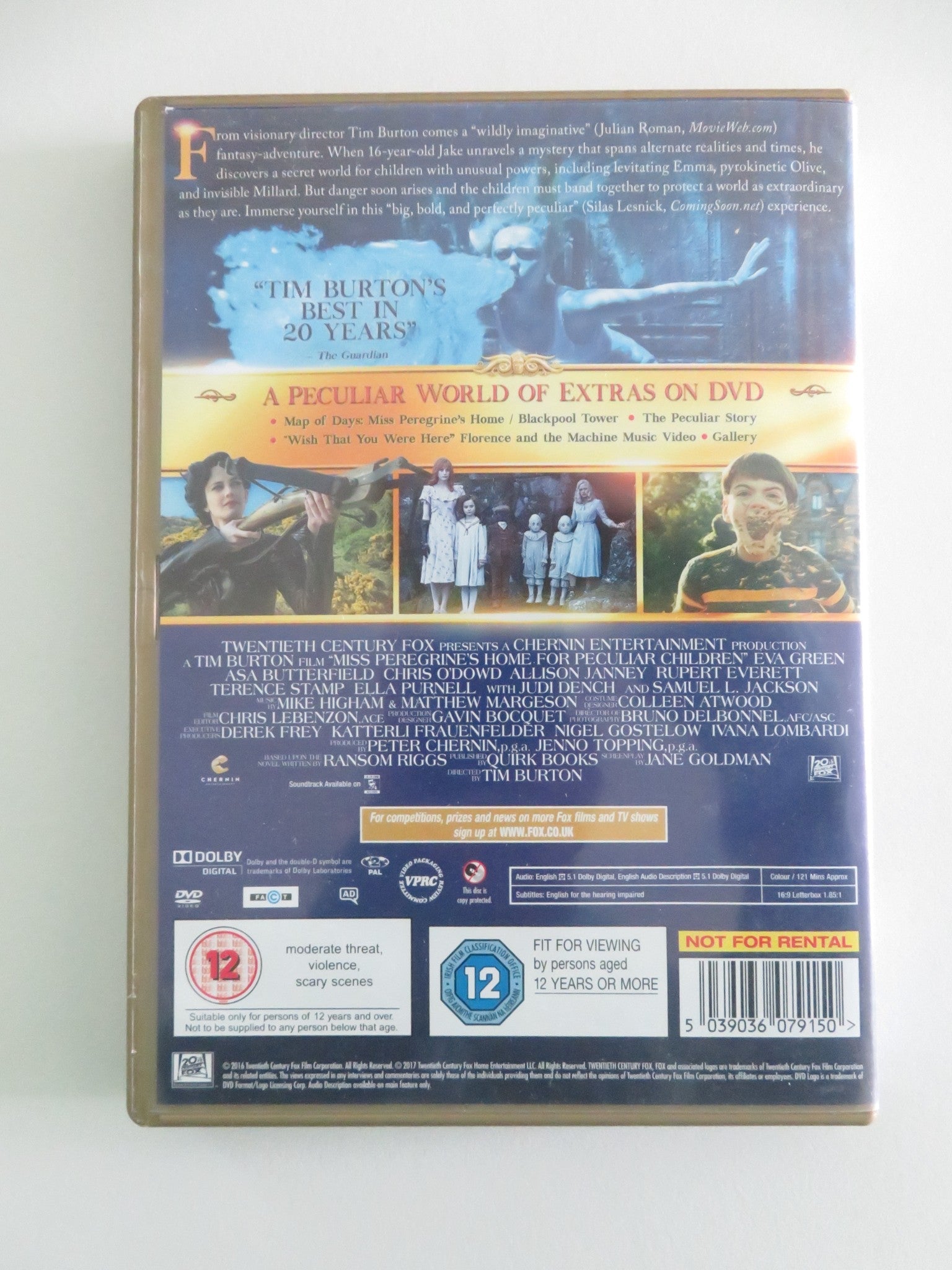 Miss Peregrine's Home For Peculiar Children (DVD) Eva Green 2016 Region 2 Movie posters