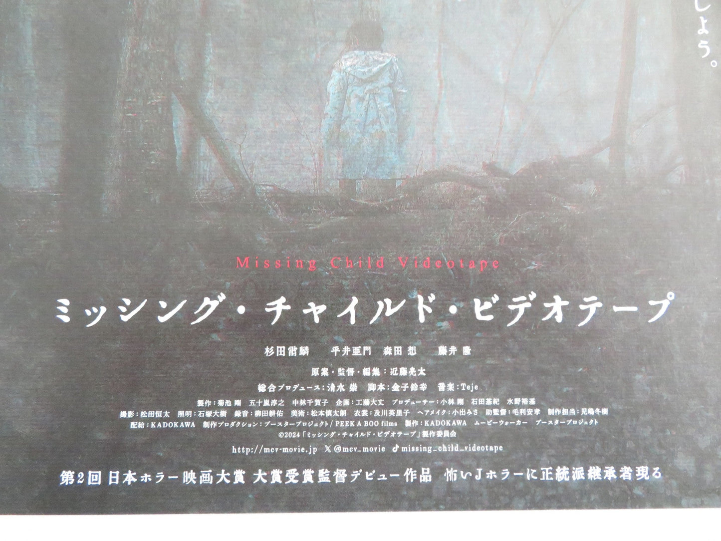 MISSING CHILD VIDEOTAPE JAPANESE CHIRASHI (B5) POSTER TAKASHI FUJII HIRAI 2024 - Rendezvous Cinema