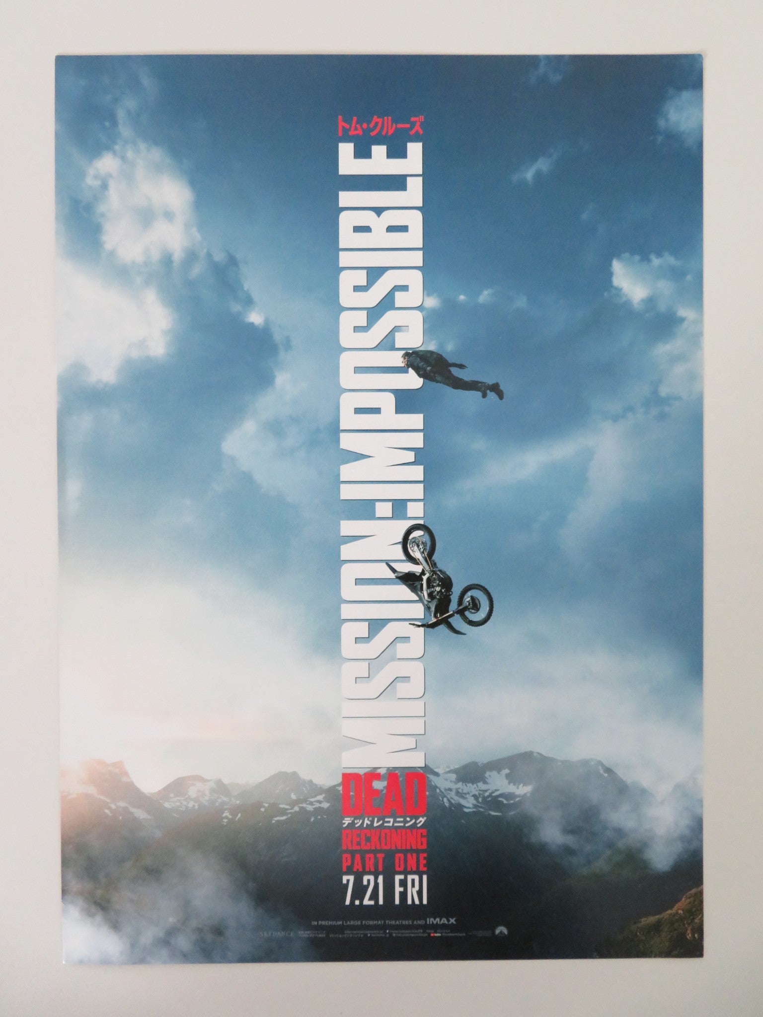 MISSION: IMPOSSIBLE - DEAD RECKONING PART ONE JAPANESE CHIRASHI (B5) POSTER 2023 Movie posters