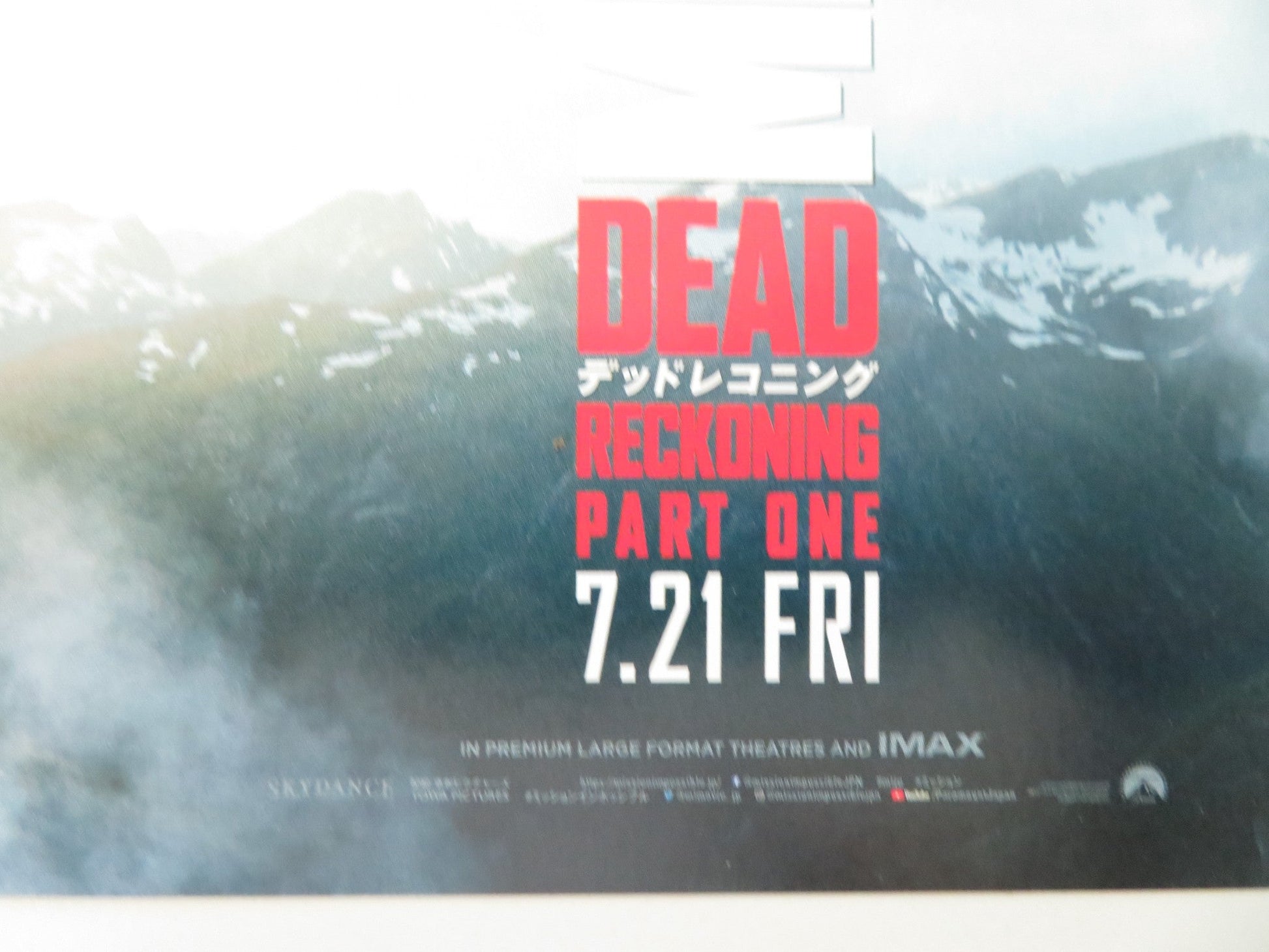 MISSION: IMPOSSIBLE - DEAD RECKONING PART ONE JAPANESE CHIRASHI (B5) POSTER 2023 Movie posters