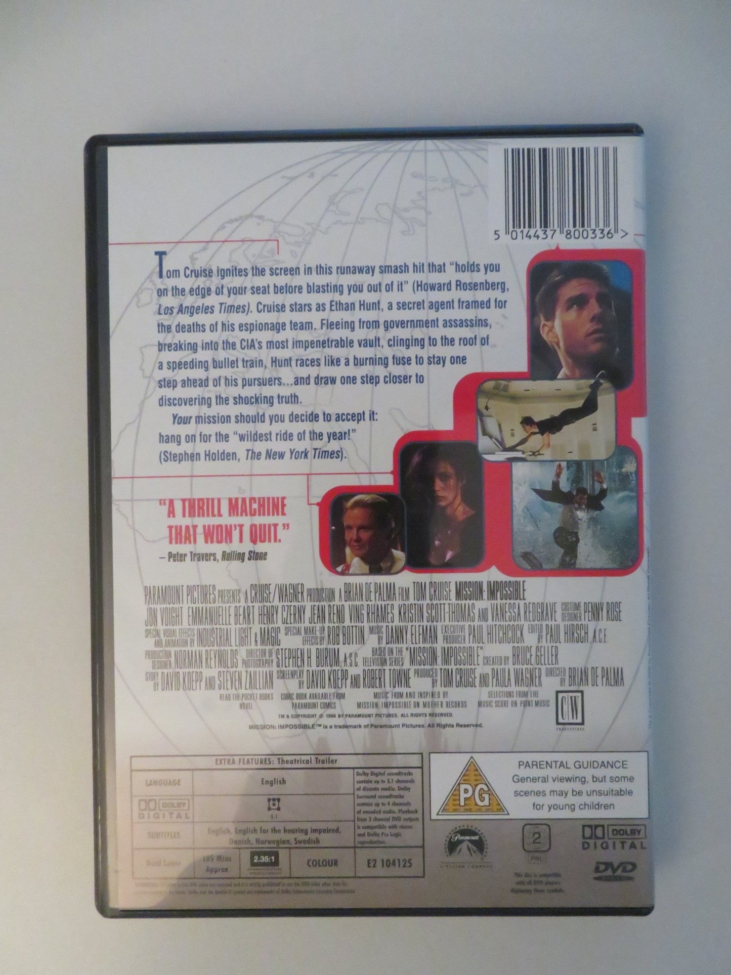 MISSION: IMPOSSIBLE DVD COLLECTOR'S SET (DVD BOXSET) TOM CRUISE 1996 REGION 2 Movie posters