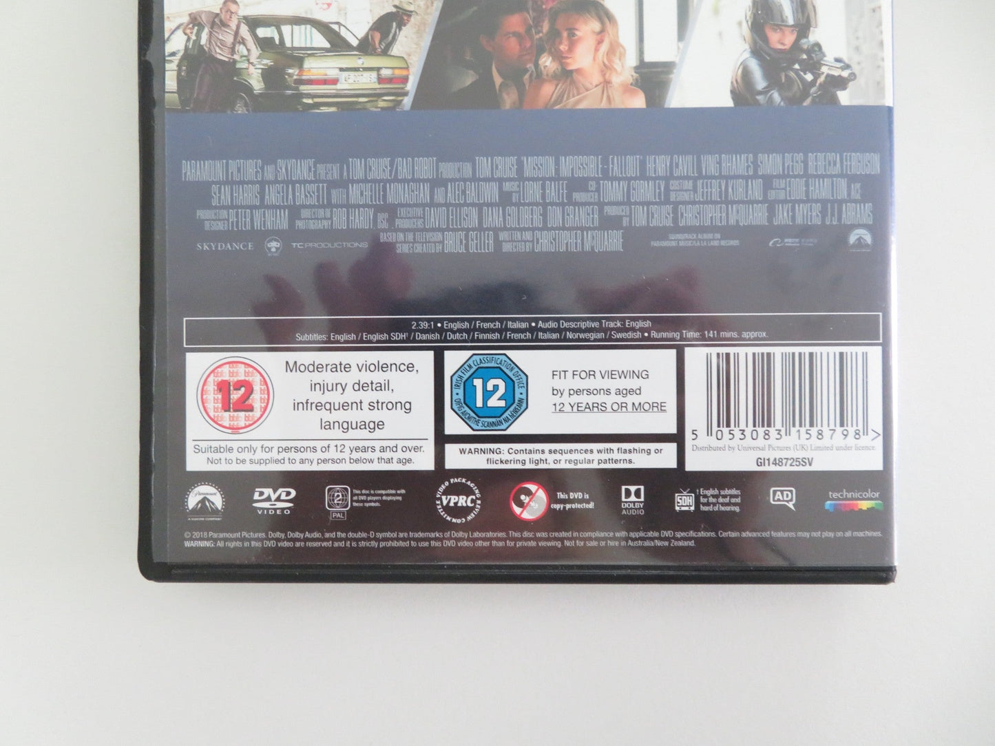 MISSION: IMPOSSIBLE - FALLOUT (DVD) TOM CRUISE HENRY CAVILL 2018 REGION 2 Movie posters