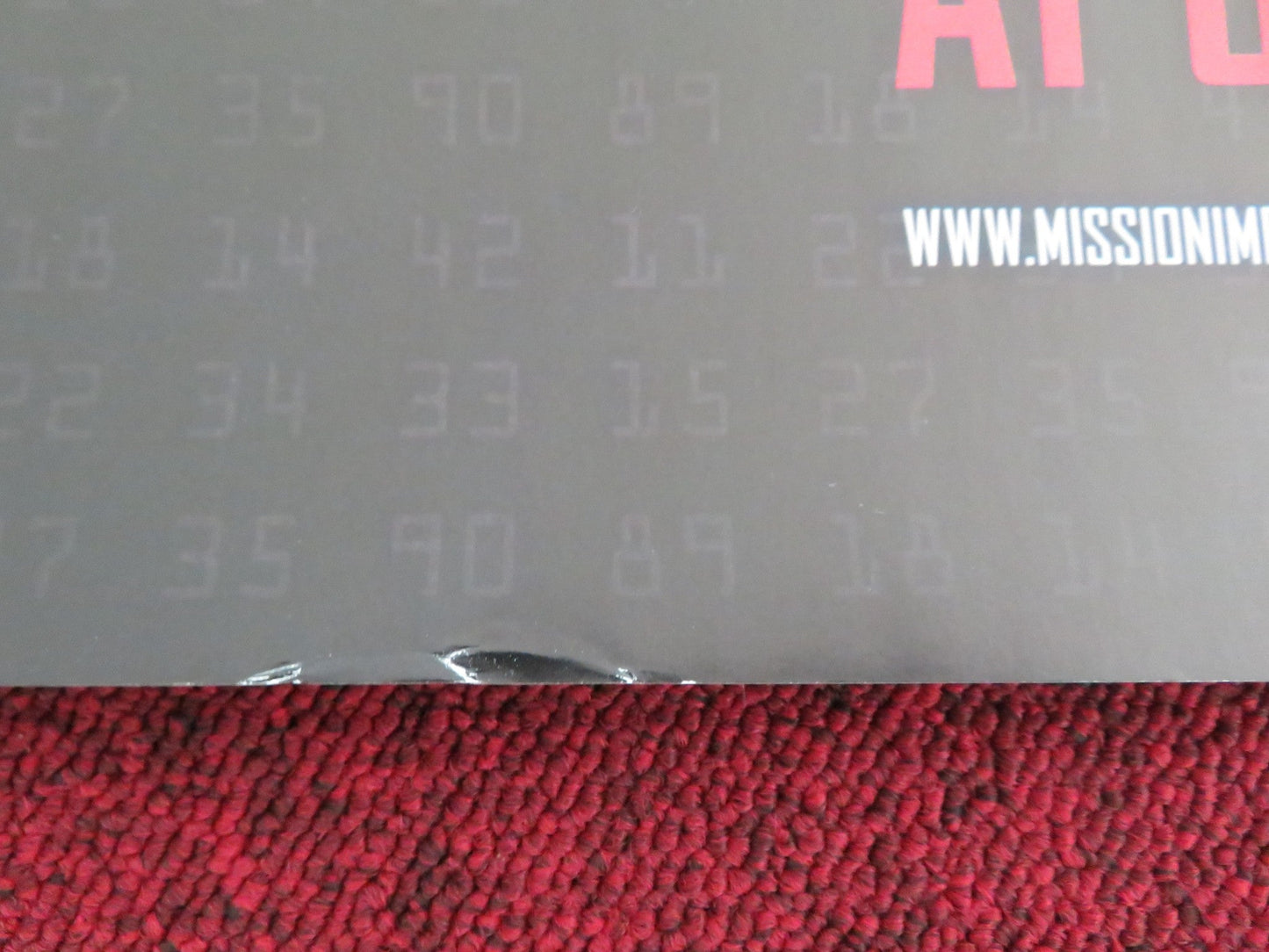 MISSION: IMPOSSIBLE - GHOST PROTOCOL UK QUAD ROLLED POSTER TOM CRUISE 2011 Movie posters