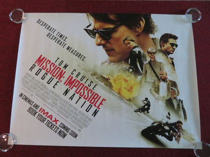 MISSION: IMPOSSIBLE - ROGUE NATION UK QUAD ROLLED POSTER TOM CRUISE 2015 Movie posters