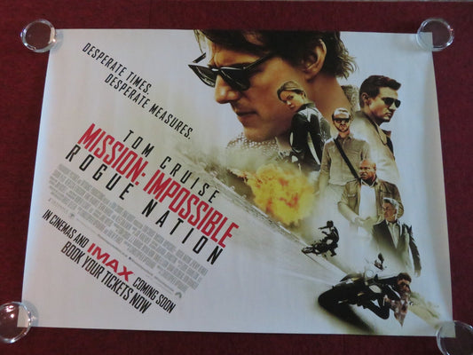MISSION: IMPOSSIBLE - ROGUE NATION UK QUAD ROLLED POSTER TOM CRUISE 2015 Movie posters