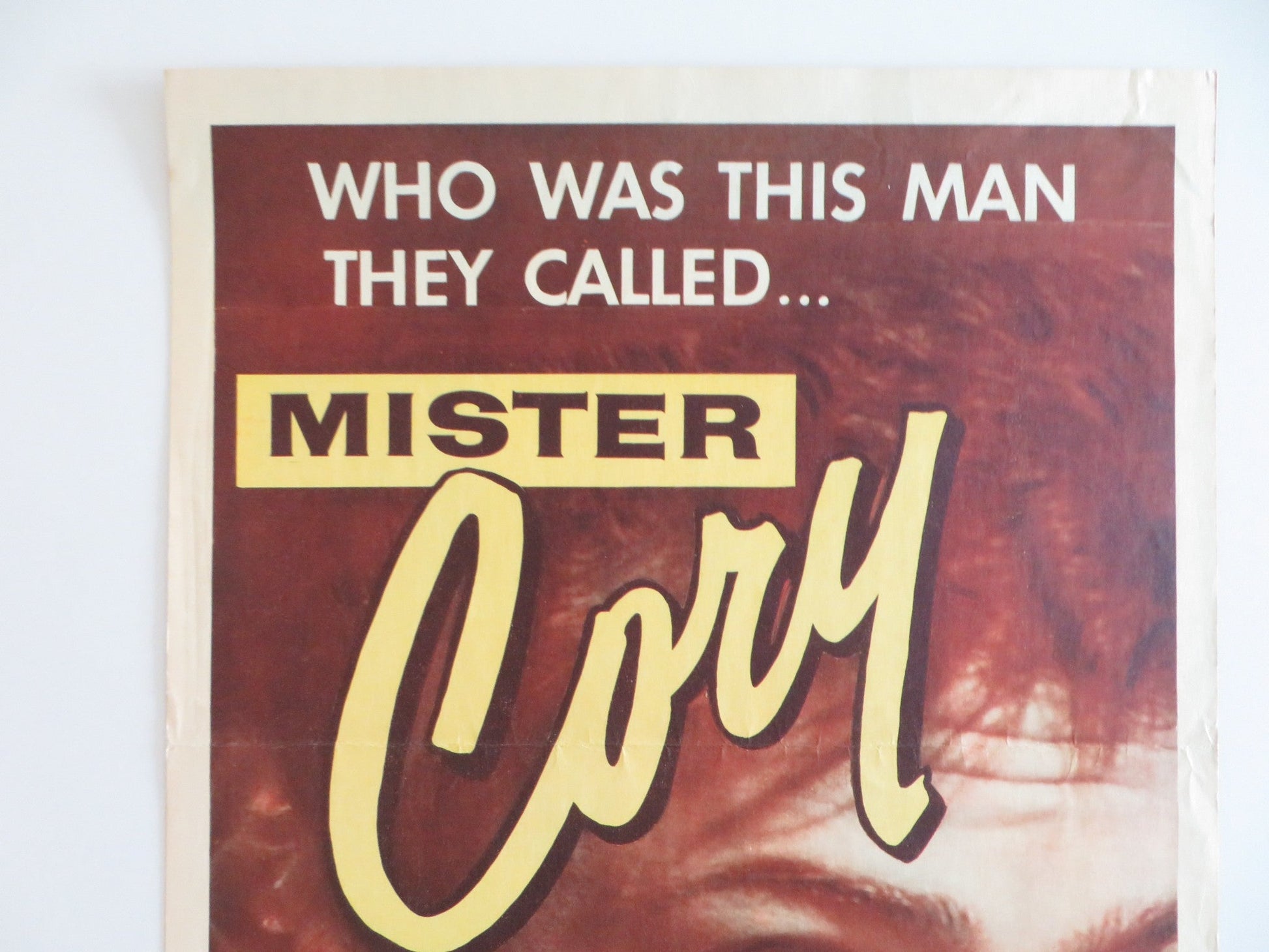 MISTER CORY US INSERT POSTER TONY CURTIS MARTHA HYER 1957 Rendezvous Cinema Movie posters