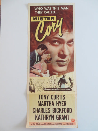 MISTER CORY US INSERT POSTER TONY CURTIS MARTHA HYER 1957 Rendezvous Cinema Movie posters