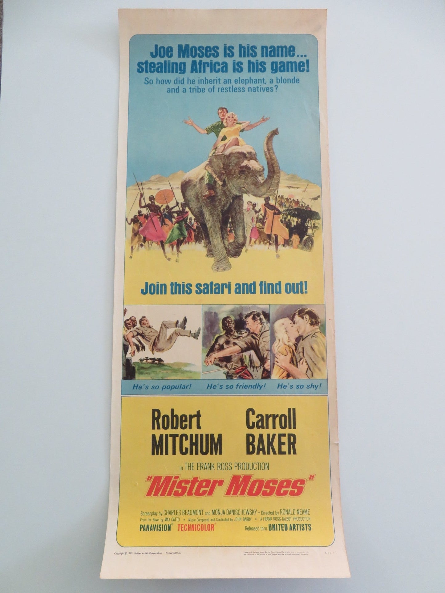 Mister Moses US Insert Poster Robert Mitchum Carroll Baker 1965 Movie posters