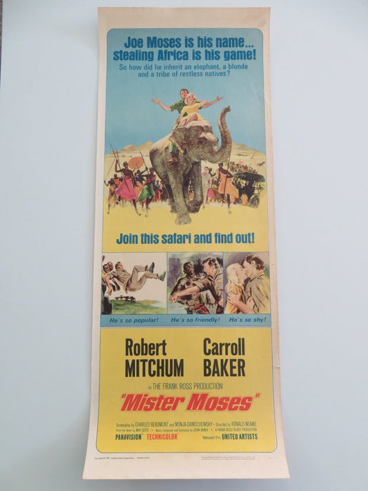 Mister Moses US Insert Poster Robert Mitchum Carroll Baker 1965 Movie posters