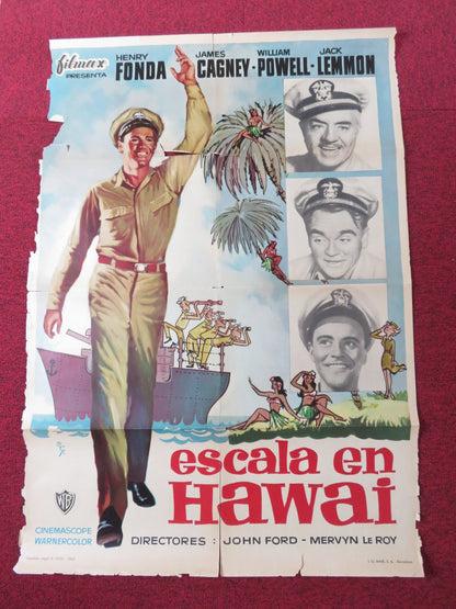 MISTER ROBERTS SPANISH POSTER HENRY FONDA JAMES CAGNEY 1962 Rendezvous Cinema Movie posters