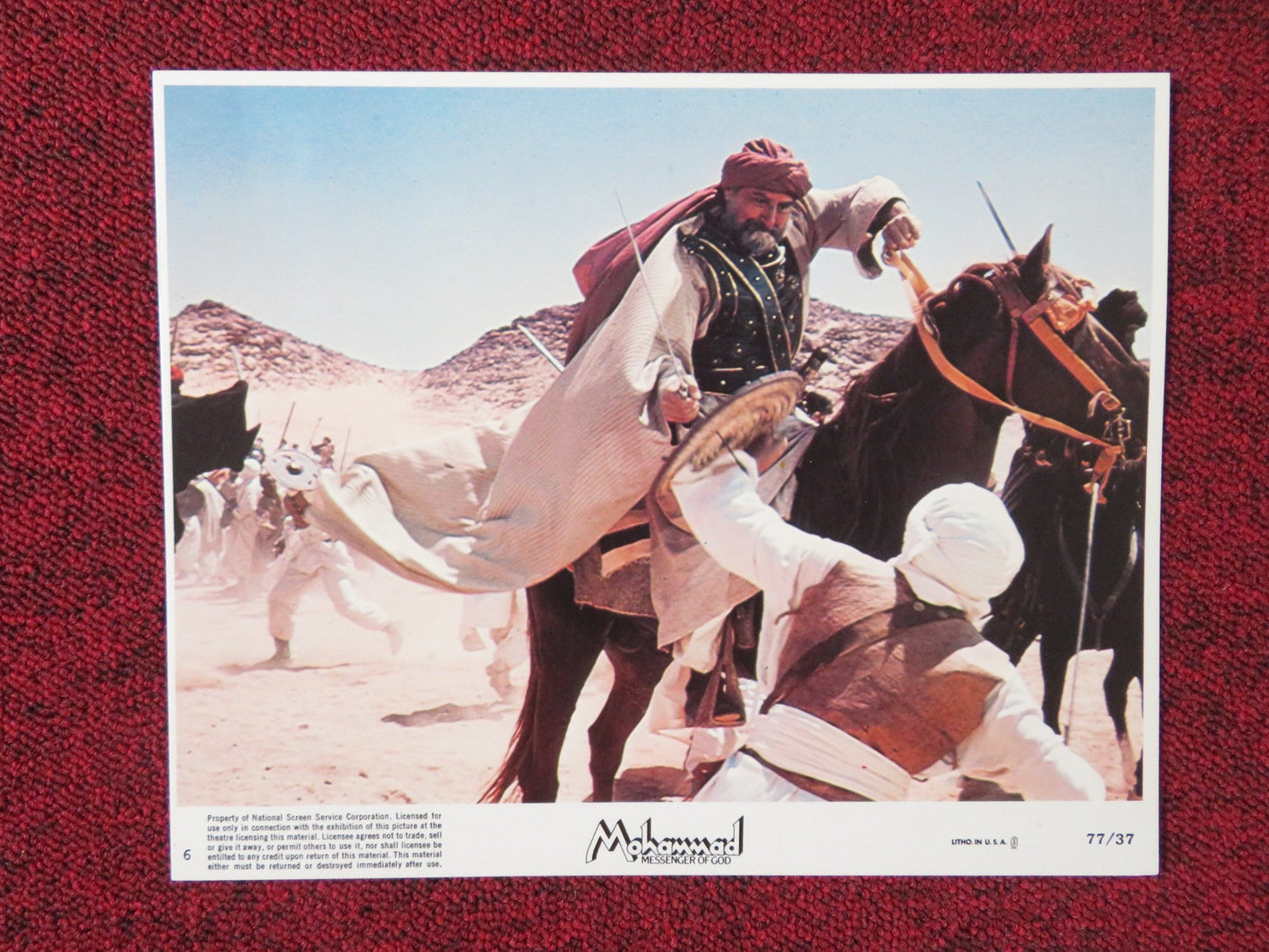 MOHAMMAD MESSENGER OF GOD - 3 LOBBY CARD - ANTHONY QUINN IRENE PAPAS 1977 Rendezvous Cinema Movie posters