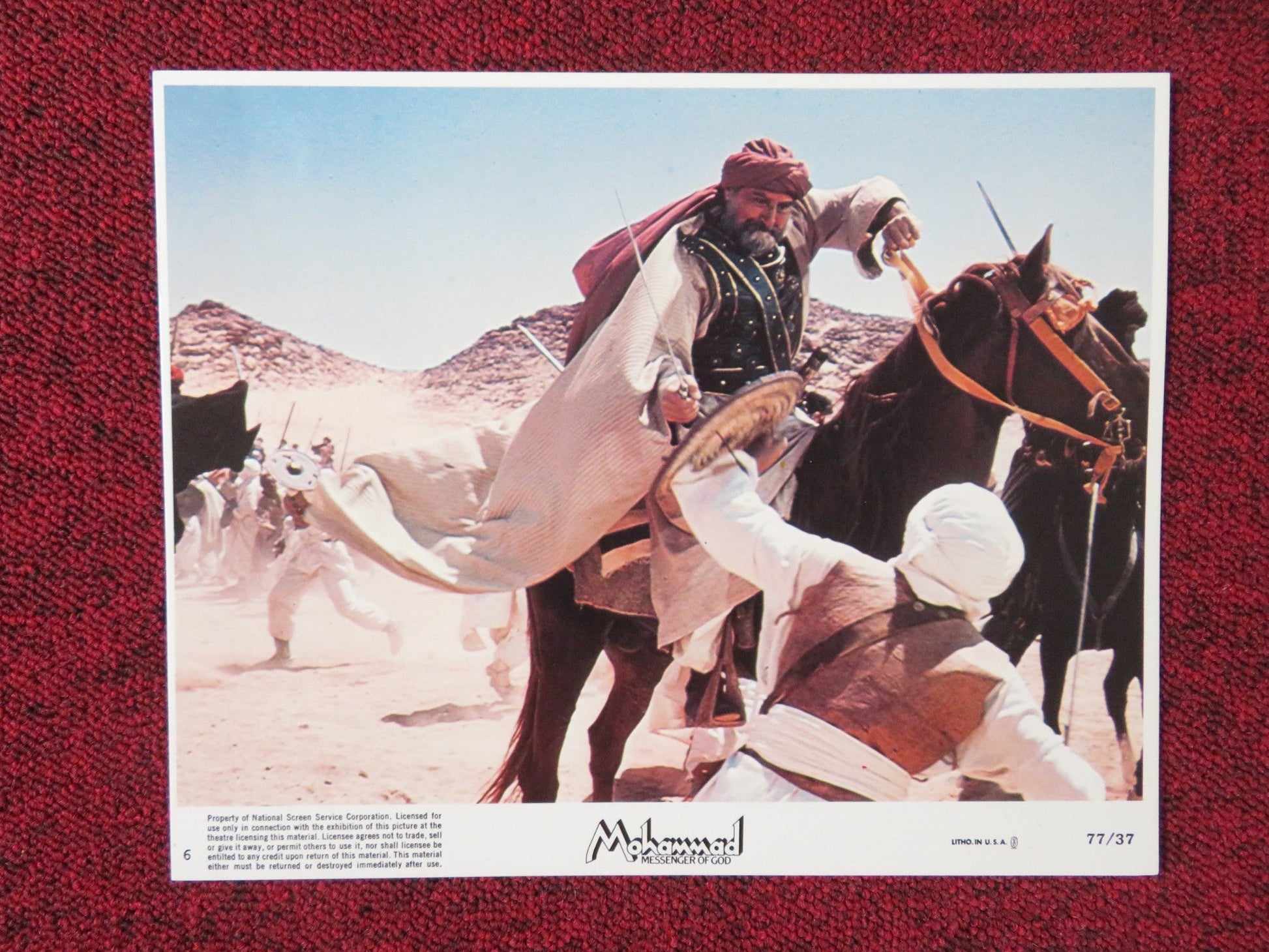 MOHAMMAD MESSENGER OF GOD - 3 LOBBY CARD - ANTHONY QUINN IRENE PAPAS 1977 Rendezvous Cinema Movie posters