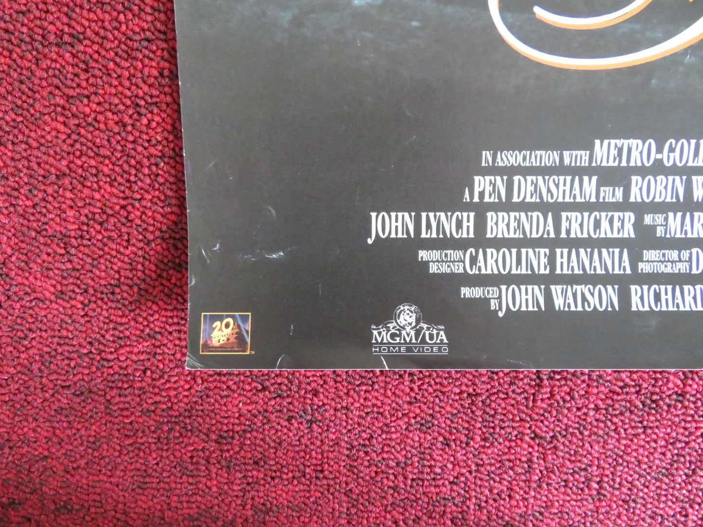 MOLL FLANDERS VHS VIDEO POSTER MORGAN FREEMAN ROBIN WRIGHT 1996 Rendezvous Cinema Movie posters