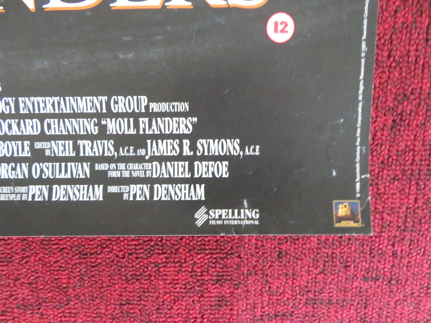 MOLL FLANDERS VHS VIDEO POSTER MORGAN FREEMAN ROBIN WRIGHT 1996 Rendezvous Cinema Movie posters