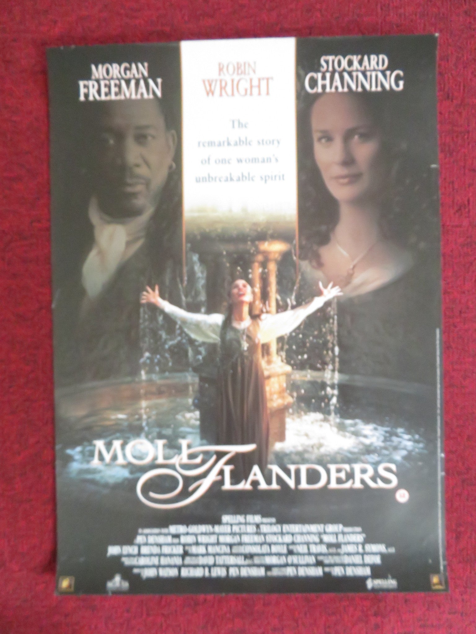 MOLL FLANDERS VHS VIDEO POSTER MORGAN FREEMAN ROBIN WRIGHT 1996 Rendezvous Cinema Movie posters