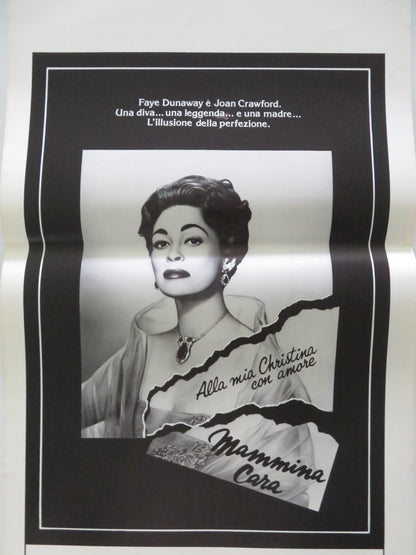 MOMMIE DEAREST ITALIAN LOCANDINA POSTER FAYE DUNAWAY JOAN CRAWFORD (BIO) 1982 Movie posters
