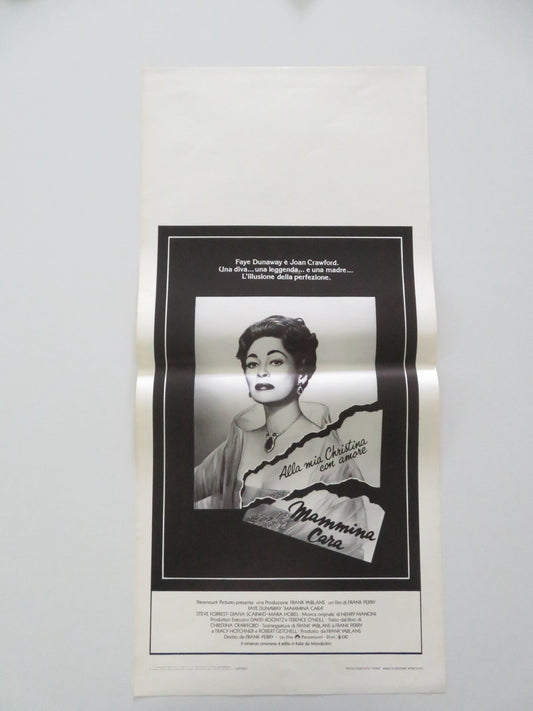 MOMMIE DEAREST ITALIAN LOCANDINA POSTER FAYE DUNAWAY JOAN CRAWFORD (BIO) 1982 Movie posters