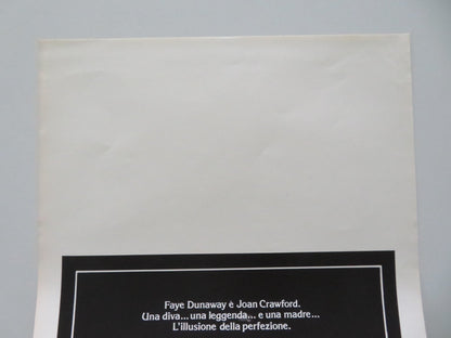 MOMMIE DEAREST ITALIAN LOCANDINA POSTER FAYE DUNAWAY JOAN CRAWFORD (BIO) 1982 Movie posters