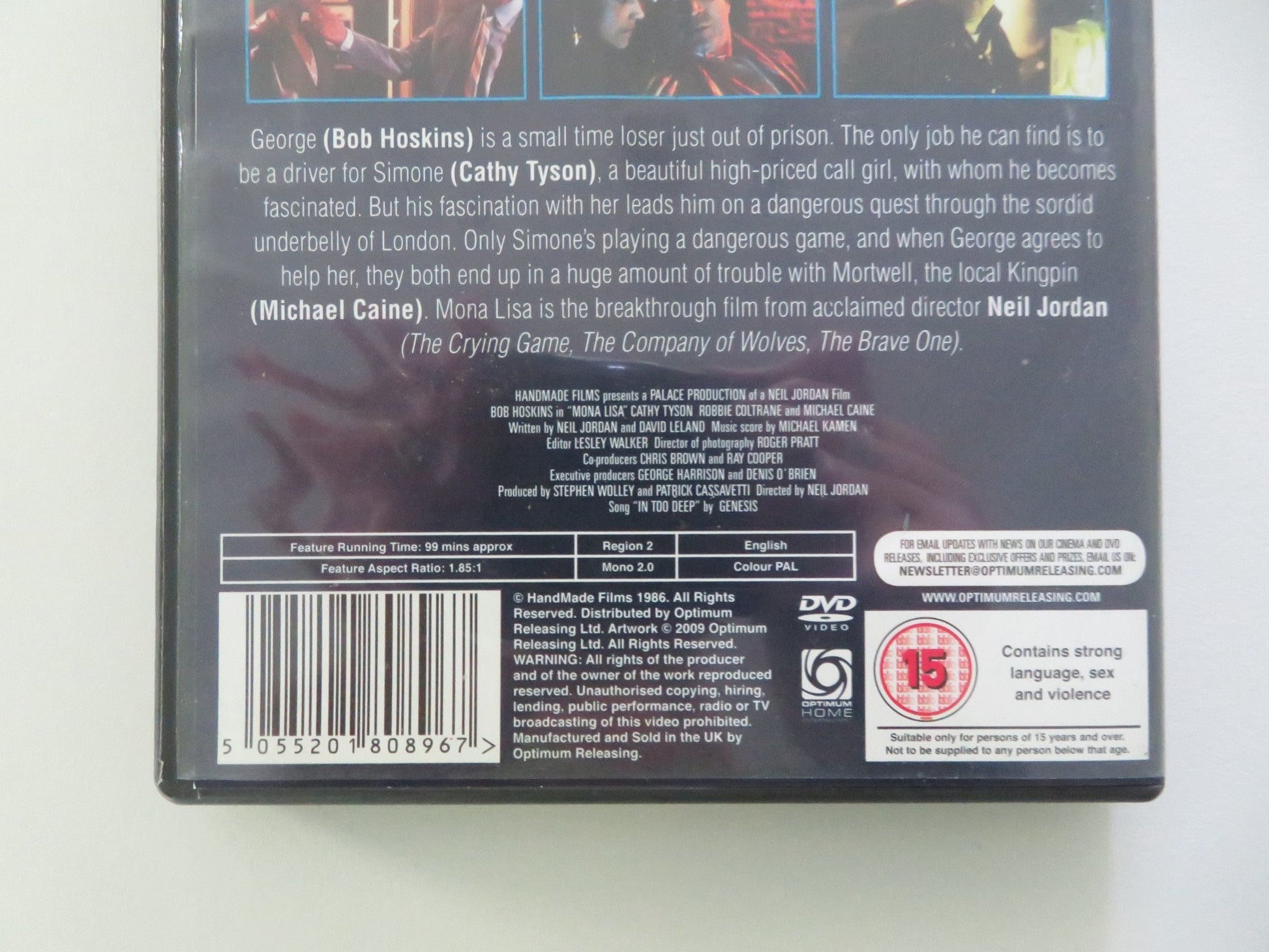 MONA LISA (DVD) BOB HOSKINS CATHY TYSON 1986 REGION 2 Movie posters