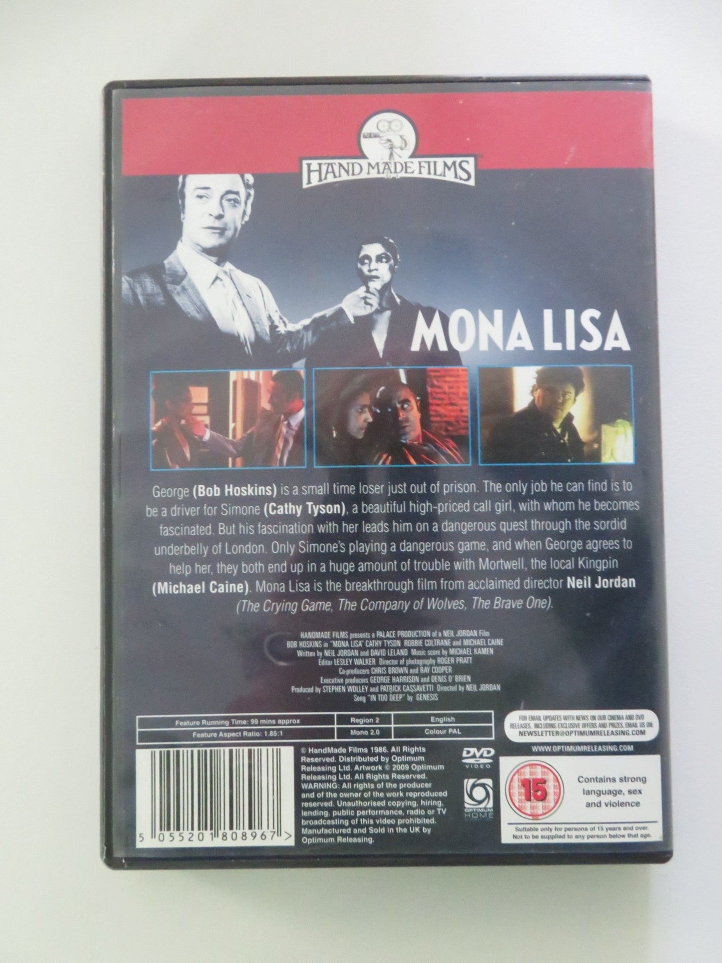 MONA LISA (DVD) BOB HOSKINS CATHY TYSON 1986 REGION 2 Movie posters