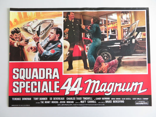MONEY MOVERS - C ITALIAN FOTOBUSTA POSTER TERENCE DONOVAN TONNY BONNER 1979 Rendezvous Cinema Movie posters