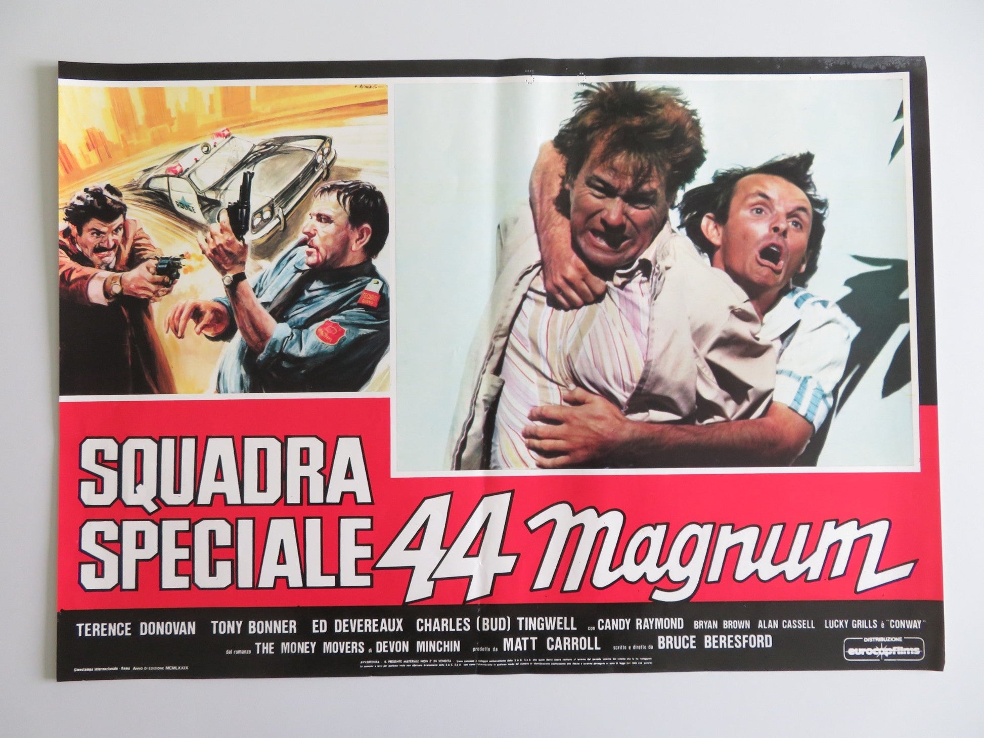 MONEY MOVERS - D ITALIAN FOTOBUSTA POSTER TERENCE DONOVAN TONNY BONNER 1979 Rendezvous Cinema Movie posters