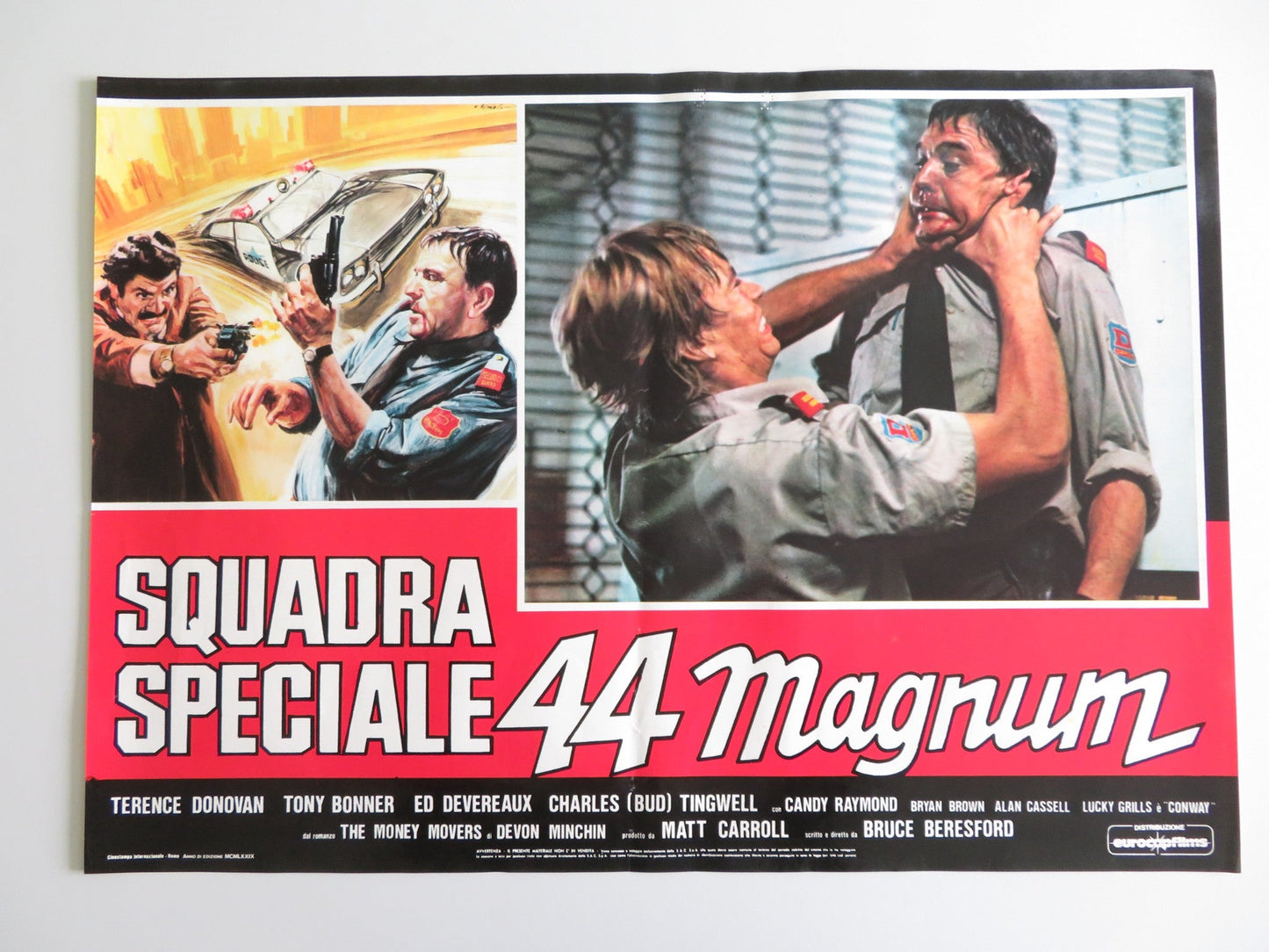 MONEY MOVERS - G ITALIAN FOTOBUSTA POSTER TERENCE DONOVAN TONNY BONNER 1979 Rendezvous Cinema Movie posters