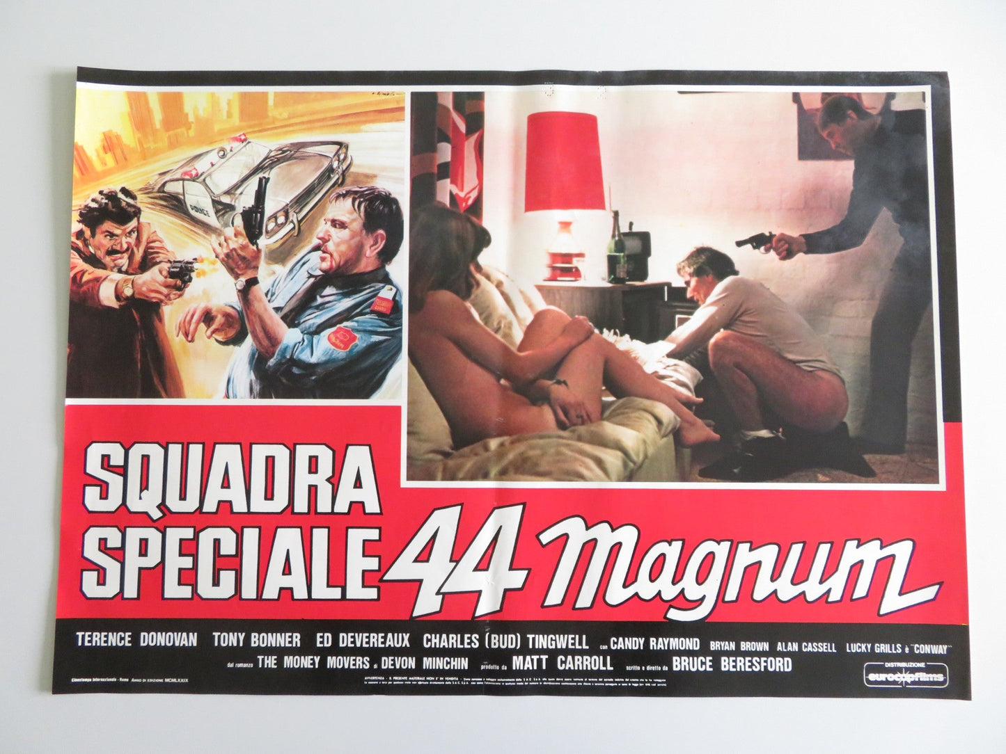 MONEY MOVERS - G ITALIAN FOTOBUSTA POSTER TERENCE DONOVAN TONNY BONNER 1979 Rendezvous Cinema Movie posters