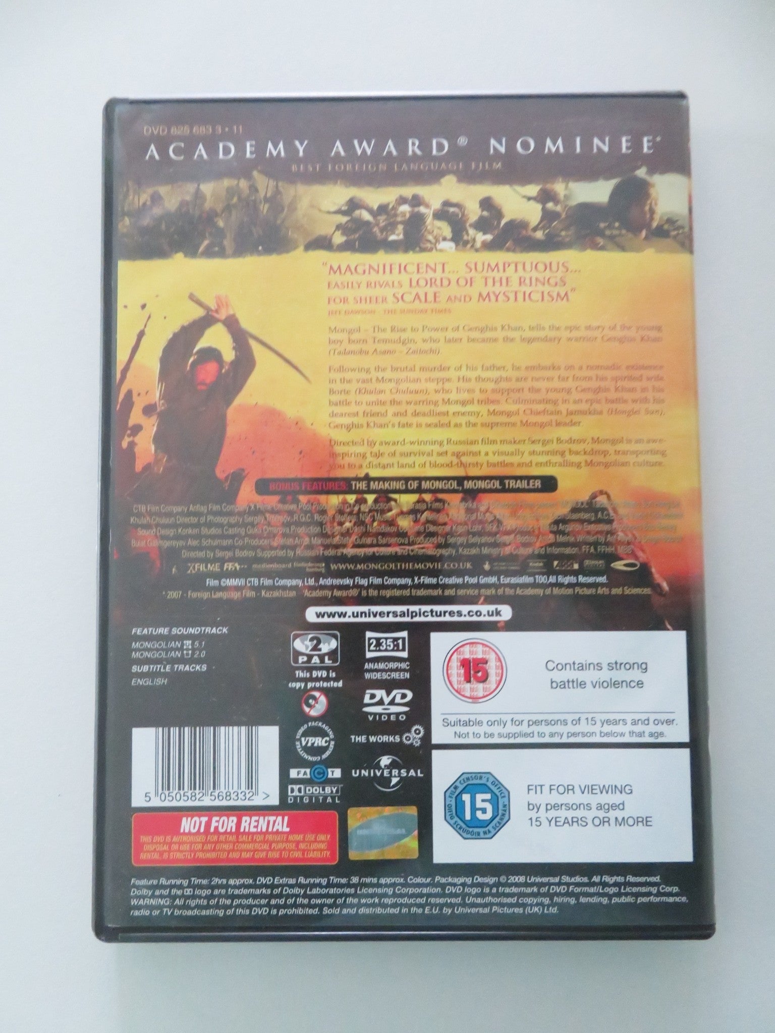 Mongol: The Rise of Genghis Khan (DVD) Tadanobu Asano Honglei Sun 2007 Region 2 Movie posters