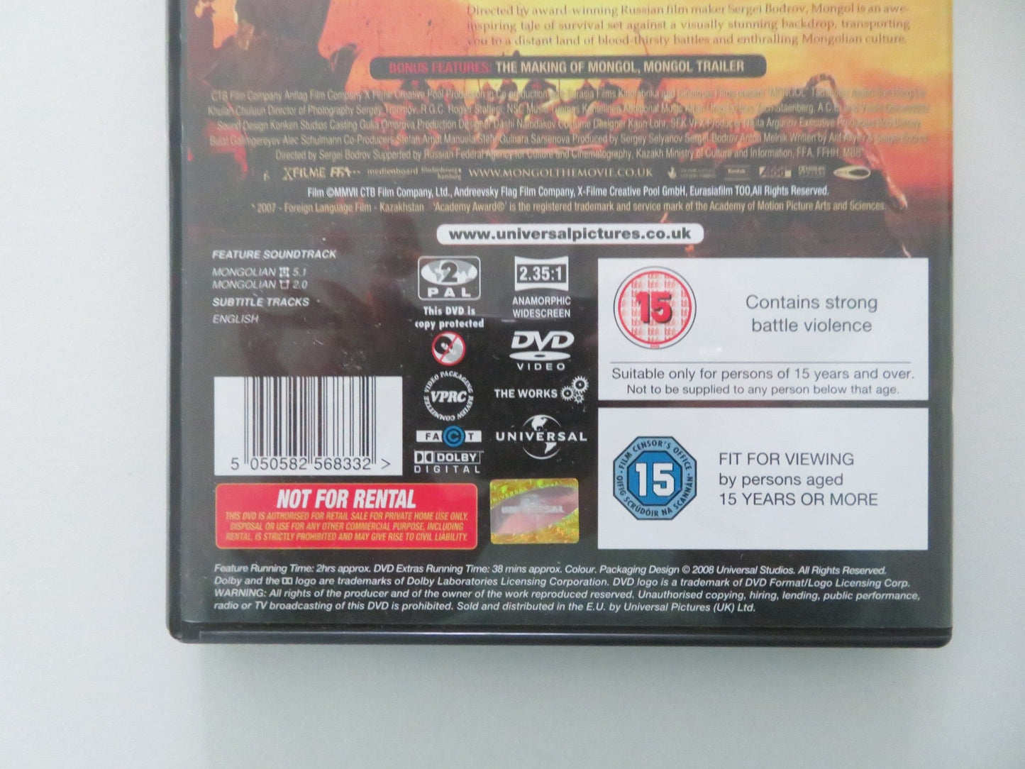 Mongol: The Rise of Genghis Khan (DVD) Tadanobu Asano Honglei Sun 2007 Region 2 Movie posters