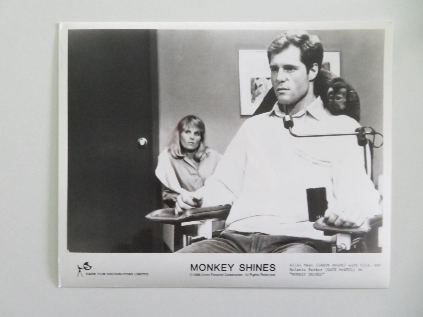 MONKEY SHINES MOVIE STILL PHOTO LOT OF 6 JASON BEGHE JOHN PANKOW 1988 Movie posters