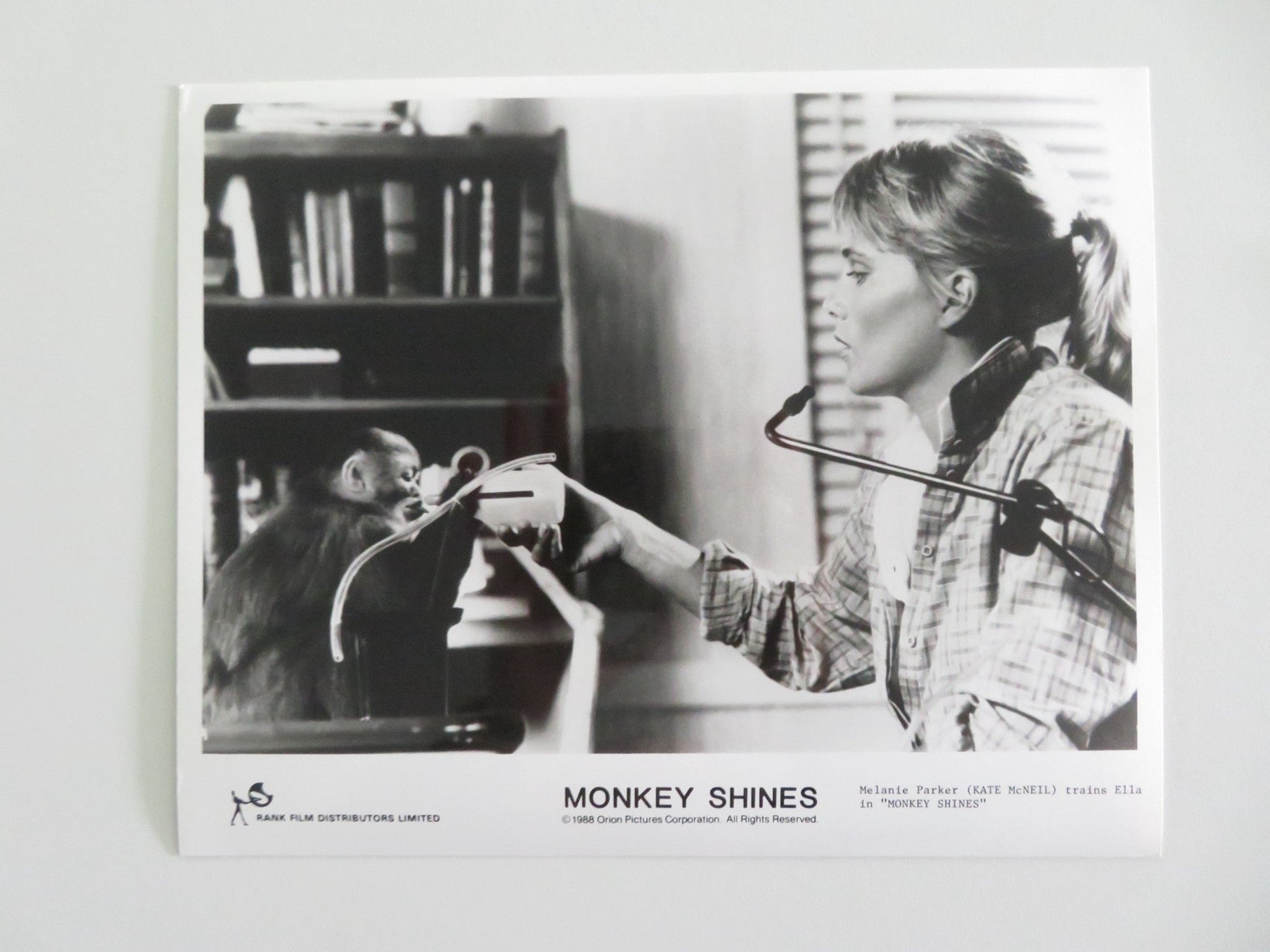 MONKEY SHINES MOVIE STILL PHOTO LOT OF 6 JASON BEGHE JOHN PANKOW 1988 Movie posters