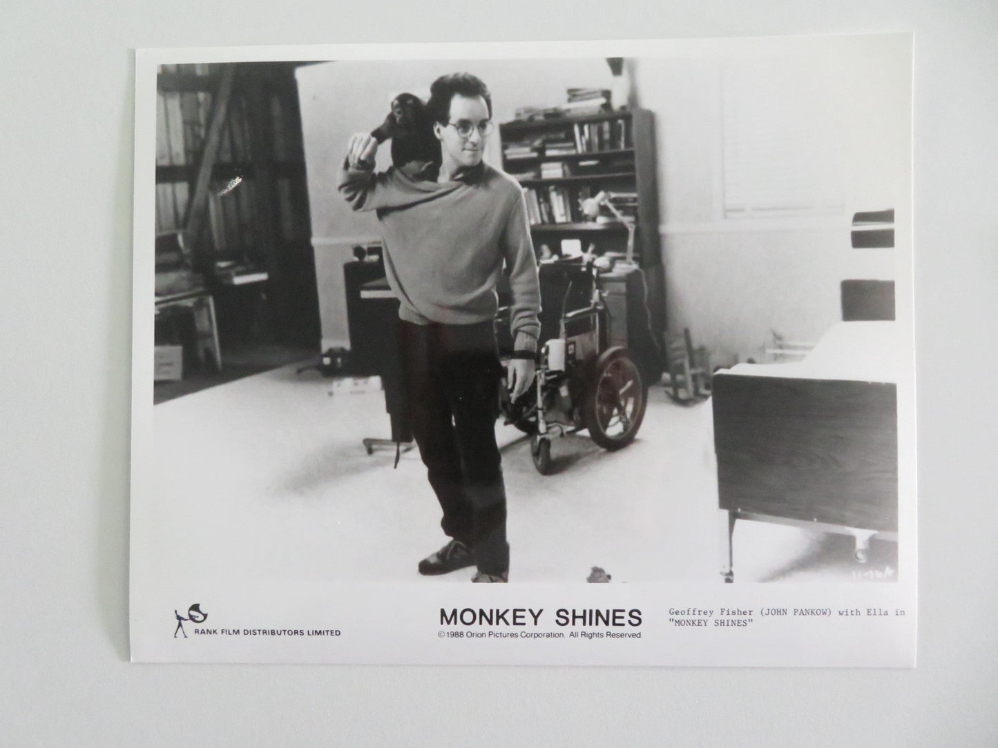 MONKEY SHINES MOVIE STILL PHOTO LOT OF 6 JASON BEGHE JOHN PANKOW 1988 Movie posters