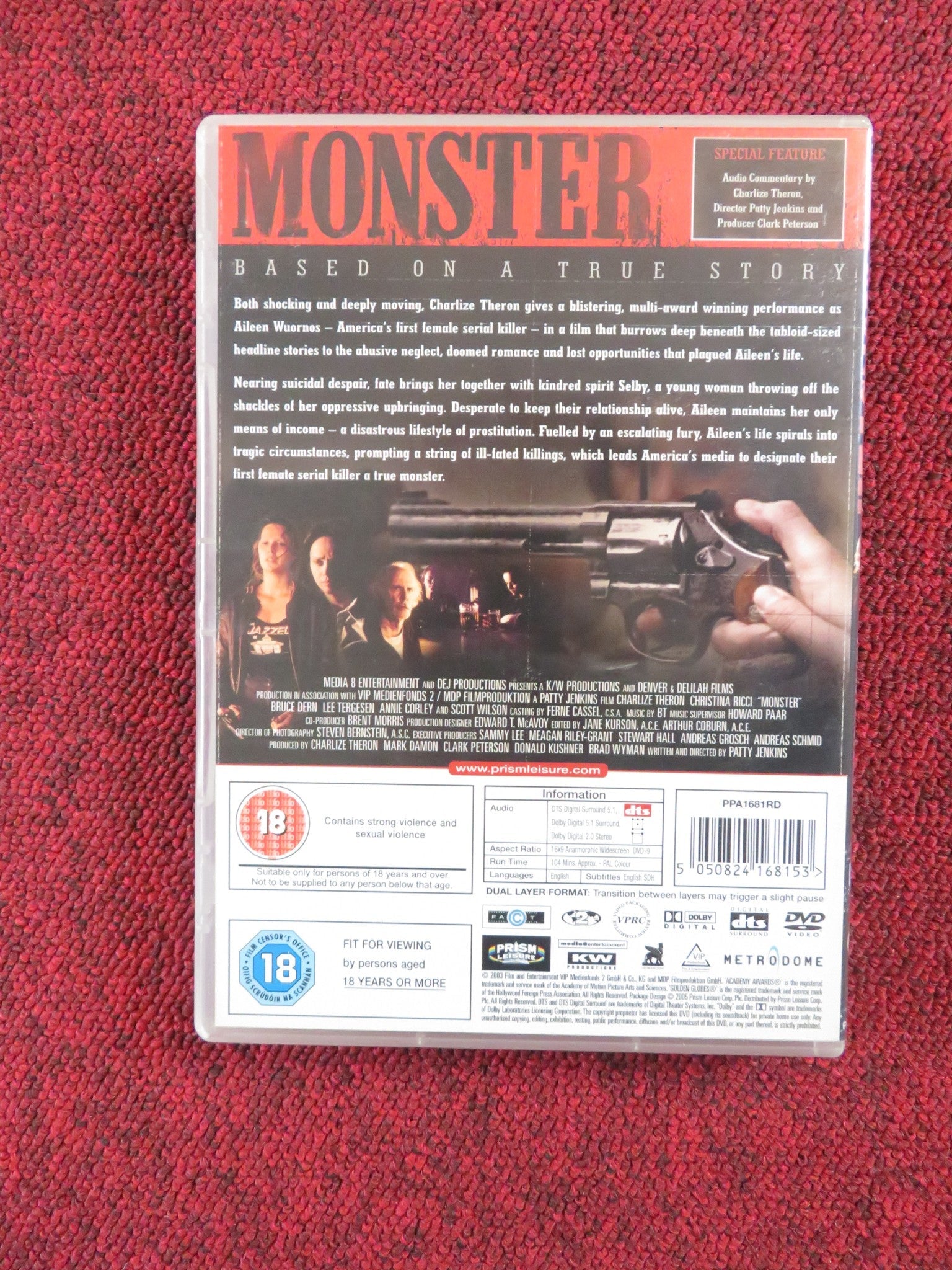 MONSTER (DVD) CHARLIZE THERON CHRISTINA RICCI 2003 REGION 2 Rendezvous Cinema Movie posters