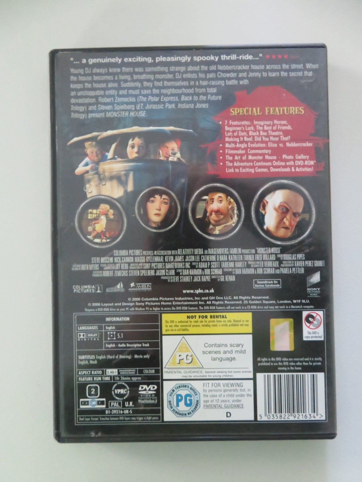 MONSTER HOUSE (DVD) STEVE BUSCEMI RYAN WHITNEY 2006 REGION 2 Movie posters