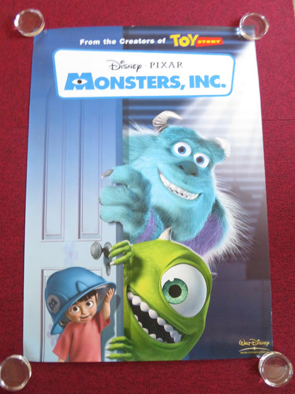 MONSTERS, INC POSTER ROLLED DISNEY PIXAR JOHN GOOODMAN BILLY CRYSTAL 2001 Rendezvous Cinema Movie posters
