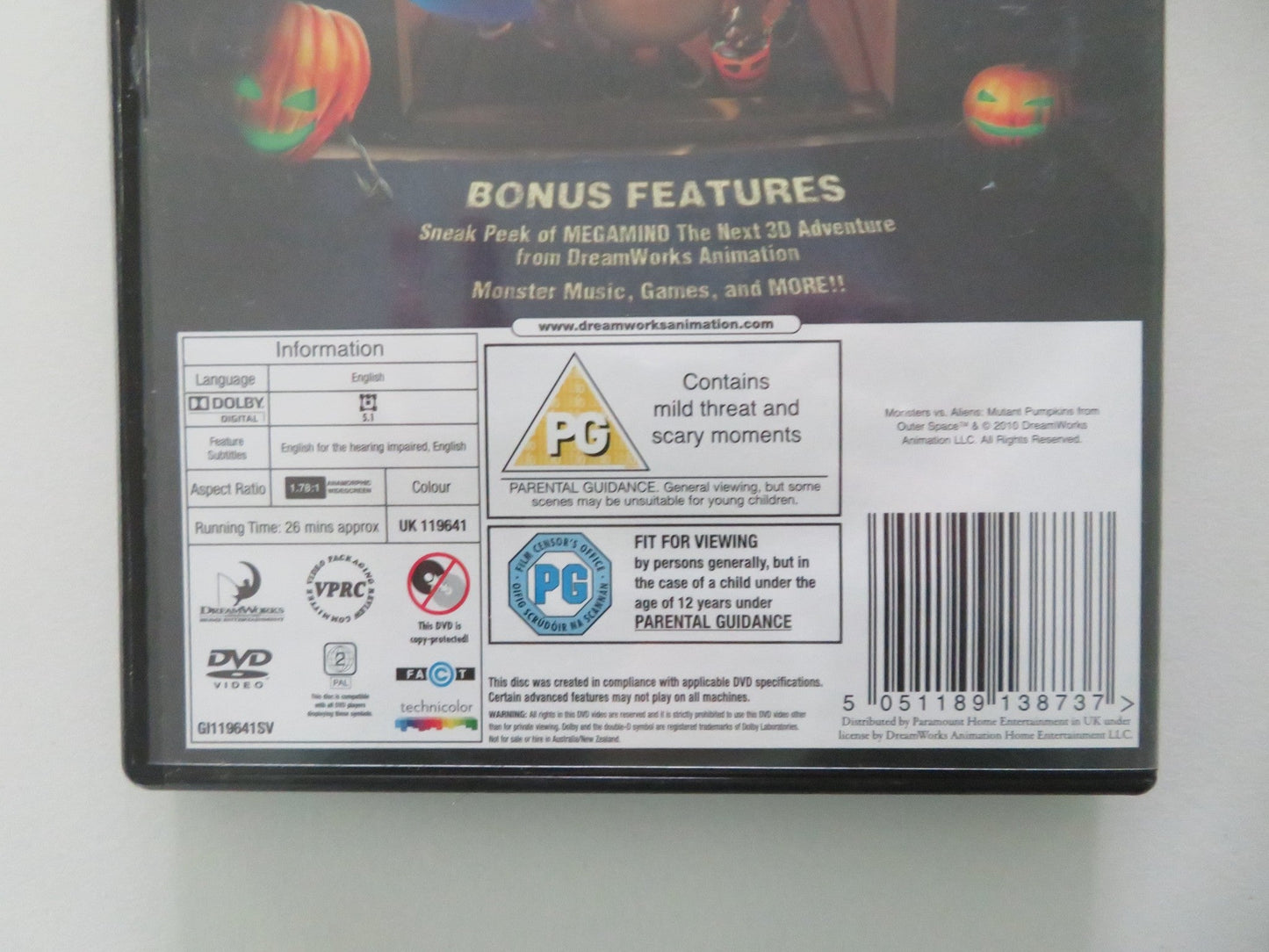 Monsters vs Aliens: Mutant Pumpkins from Outer Space (DVD) 2009 Region 2 Movie posters