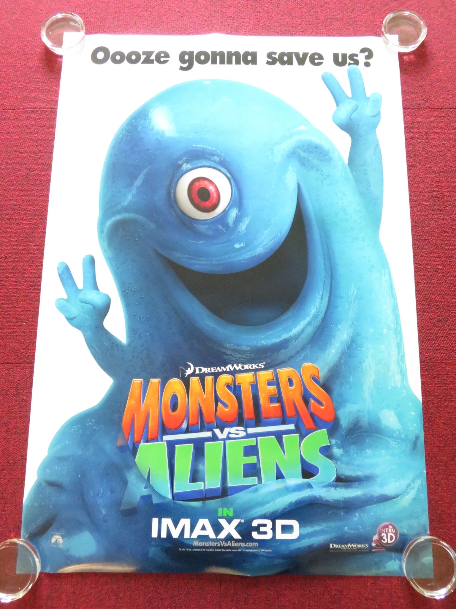 MONSTERS VS ALIENS US ONE SHEET ROLLED POSTER REESE WITHERSPOON SETH ROGEN 2009 Rendezvous Cinema Movie posters