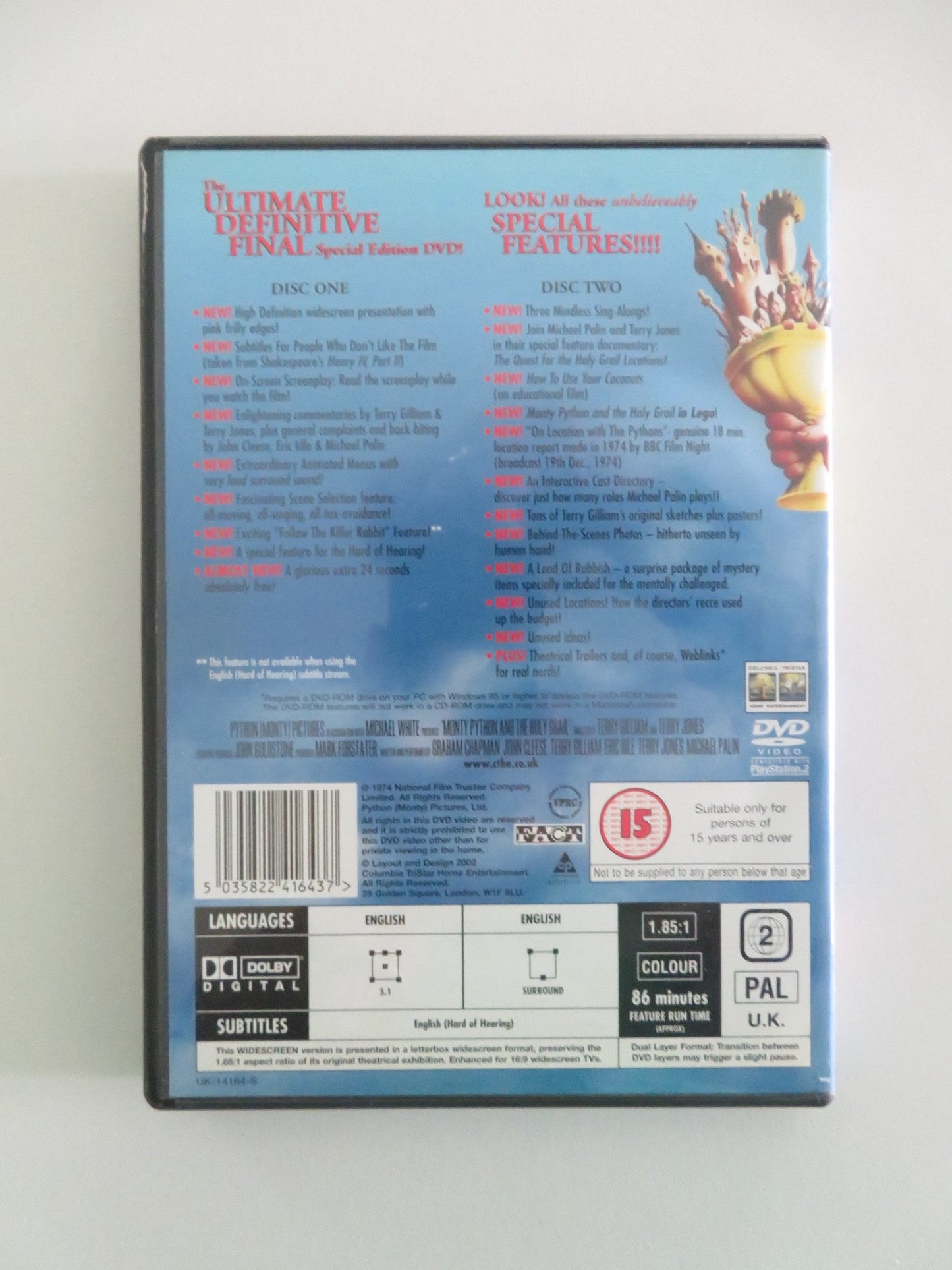 MONTY PYTHON AND THE HOLY GRAIL - FANTASTIC 2 DISC SET - B (DVD) 1975 REGION 2 Movie posters