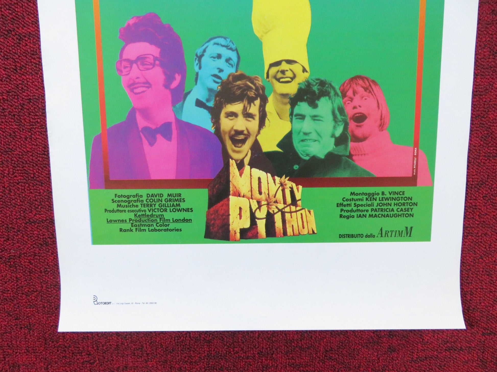 MONTY PYTHON'S AND NOW FOR SOMETHING COMPLETELY... ITALIAN LOCANDINA POSTER 1971 Rendezvous Cinema Movie posters