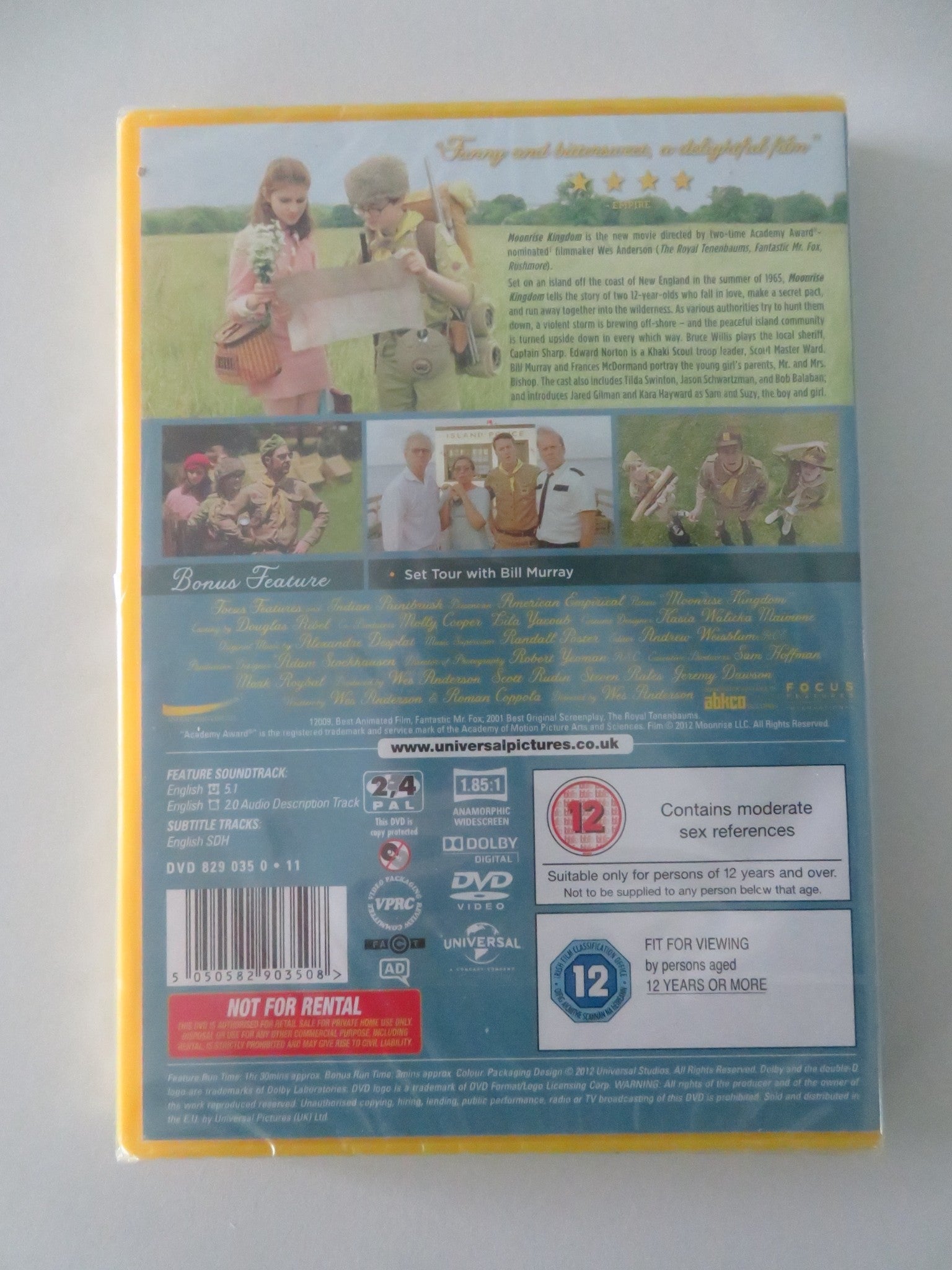 MOONRISE KINGDOM (DVD) BRUCE WILLIS EDWARD NORTON TILDA SWINTON 2012 REGION 2, 4 Movie posters