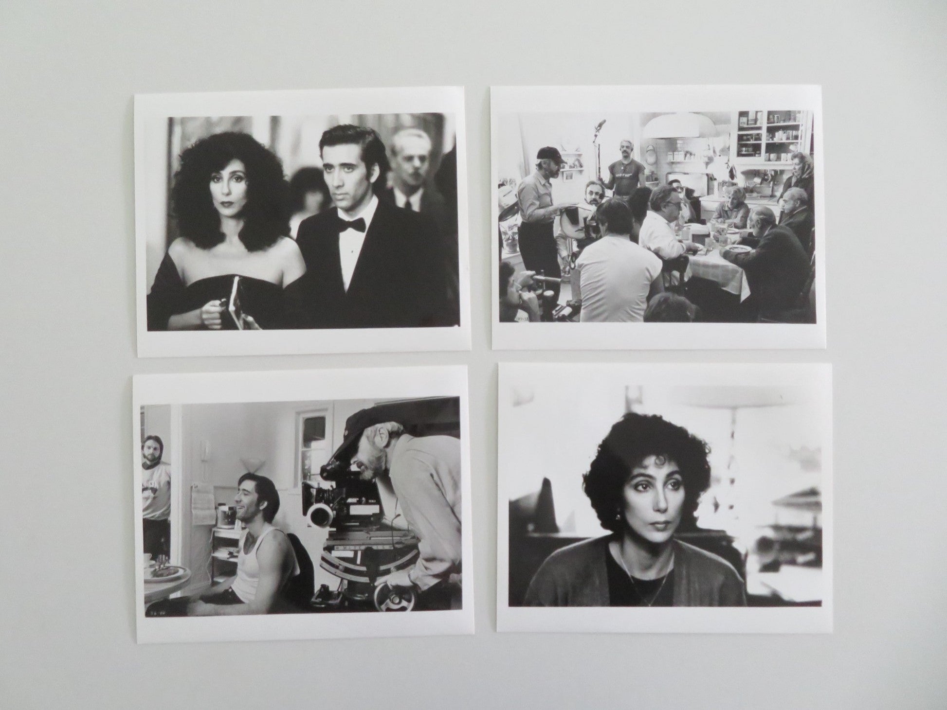 MOONSTRUCK - B MOVIE STILL PHOTO LOT OF 4 NICOLAS CAGE CHER 1987 Movie posters